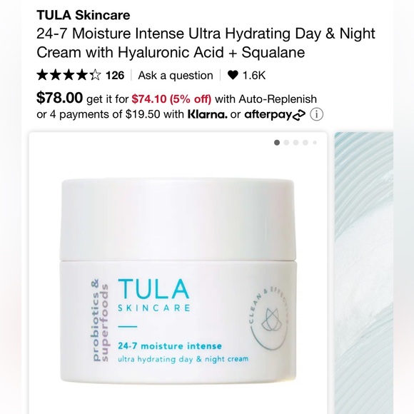 TULA skincare 24-7 moisture intense cream new - Picture 2 of 3